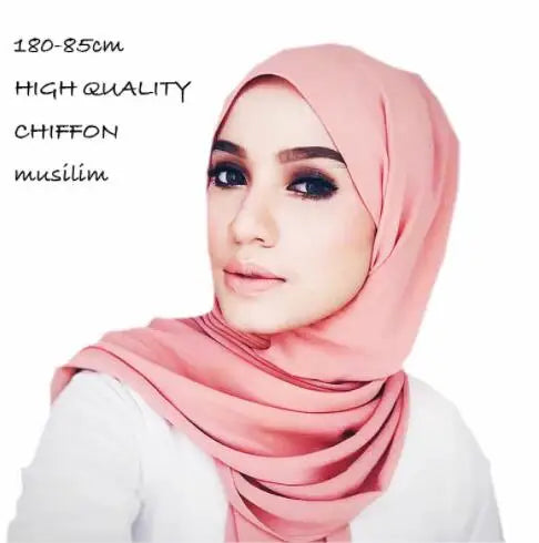 Big size women High quality bubble chiffon printe solid color shawls hijab winter muslim 45 color scarves/scarf 180*85cm