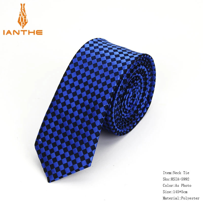 Brand New Men's Classic Plaid Ties For Men Necktie Suits Wedding Neck Tie For Business Cravats 5cm Pocket square Necktie sets