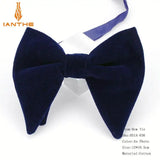 Men's Big Bow Ties For Women Men Micro Suede Bowtie Candy Solid Corduroy Butterfly Soft Lithe Gravata Wedding Party Tie Bowknot