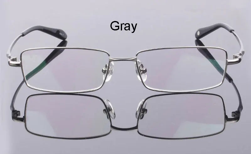 Handoer Men Eyeglasses Frame Pure Titanium Optical Glasses Prescription Spectacles Full Rim Eyewear Metal Frame Glasses Frame