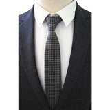 JEMYGINS Original High Quality Cotton 2.4'' Skinny Plaid Solid Cashmere Tie Wool Men Neck Tie For Youth Working Meeting