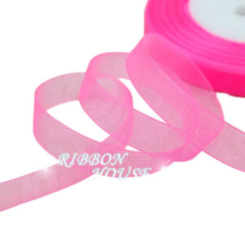 (50 yards/roll) 12mm organza ribbons wholesale gift wrapping decoration Christmas ribbons