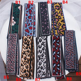 2023 New Leopard Print Scarf Women Scarf Skinny Silk Scarf Small Handle Bag Ribbons Female Neckerchief Head Scarves & Wraps