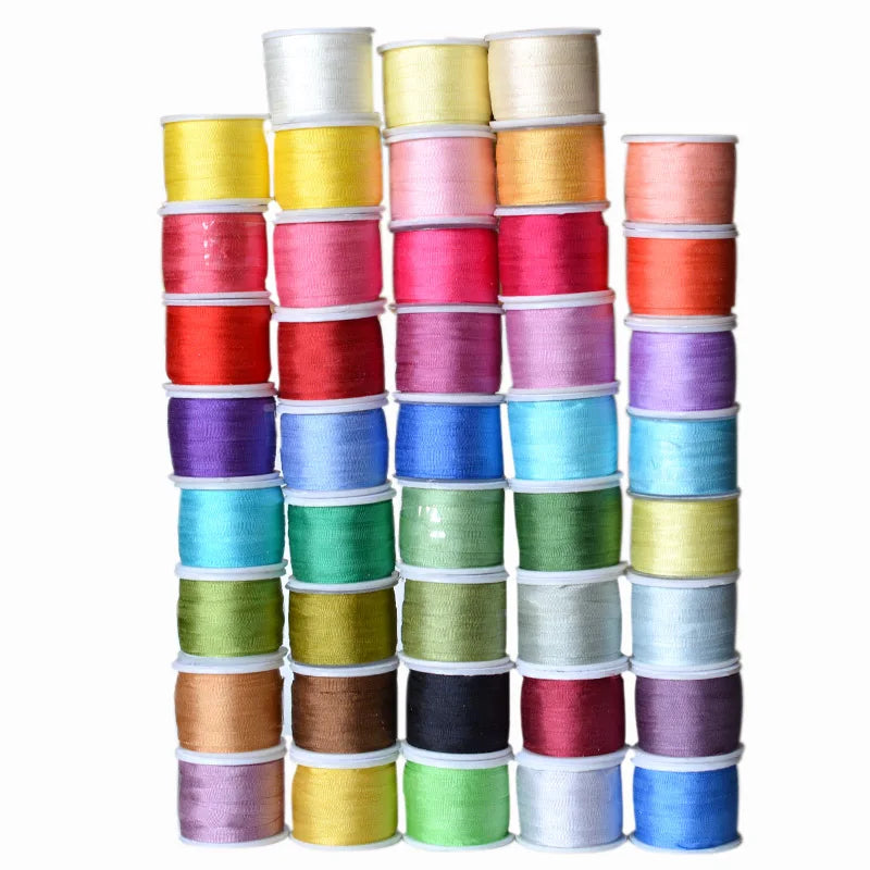 4mm x10m,100% Pure Mulberry Silk Ribbon for Embroidery Handcraft Double Faced Thin Taffeta Silk Trim