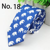 Cotton Men's Colourful Tie Duck Dog Fruit Flower Ties Narrow Kids Children Necktie Slim Skinny Cravate Narrow Thick Neckties