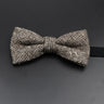 Brand New Wool Bowtie Woven Plaid Stripped Formal Bow Tie Brown Grey Butterfly Mens Wedding Party Dress Shirt Suit Accessories