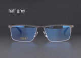 Pure Titanium Glasses Frame Men Titanium Alloy Prescription Eyeglasses Silver Super Light Spectacles Optical Glasses Frame