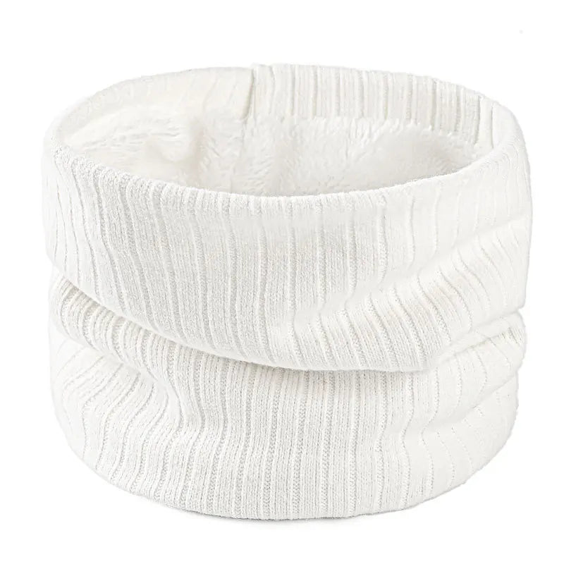 Winter Scarf for Men Fleece Ring Bandana Knitted Warm Solid Scarf Women Neck Warmer Thick Cashmere Hot Handkerchief Ski Mask