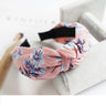 Women Elegant Top Knot Headband Print Dot Hairbands Girls Striped Plaid Flower Hair Hoop Fashion Hair Accessories FG0320