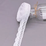 5/10Yards White Cotton Embroidered Lace Trim Ribbons Fabric DIY Handmade Craft Clothes Sewing Accessories Supplies