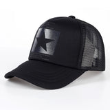 New five-pointed star printed baseball cap spring summer breathable net caps men women outdoor sun shade hat adjustable wild hat