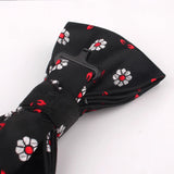 New Floral Men Bow Tie Claret Classic Bowtie For Men Flower Bow Ties For Business Wedding Butterfly Cravats Adult Suits Bowties