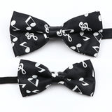 Musical Note Bow Tie Guitar Piano Stave Adult Children Bowtie Novelty Handmade Butterfly Wedding Party Men Gift Accessories
