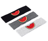 6 Months-3 Years Old Kids Headband Pure Color Cute Watermelon Pattern Soft Elastic Headwear Loose HeadWrap for Boys and Girls