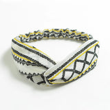 Korean Style Summer Lovely Hairband Women Hair Accessories Turban Twist Cross Headwrap Girl Floral Elastic Knotted Headwear