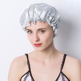 Large 100 Silk Sleeping Cap For Women Hair Bonnets Head Cover Hair Loss Hats Luxury Silk Bonnets Night Hair Wrap Mulberry Silk