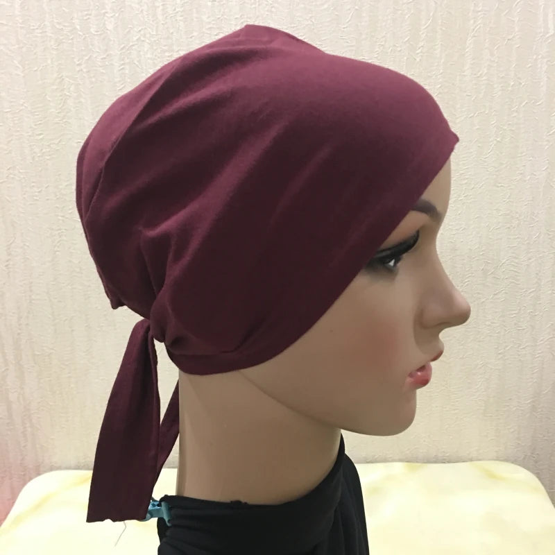 Full Cover Inner Muslim Cotton Hijab Cap Islamic Head Wear Hat Underscarf Bone Bonnet Turkish Scarves Muslim Headcover