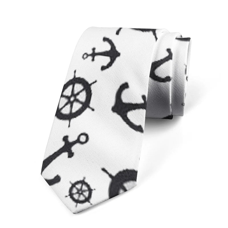 Creative Design Mathematical Symbol Men's Tie Funny Animal Peacock Print Polyester Business Casual Tie Party Shirt Accessories