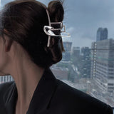 Ruoshui Woman Trendy Silver Pin Hair Claws Women Hair Clips Fashion Hairpins Women Hair Accessories Hairgrip Barrettes Headwear