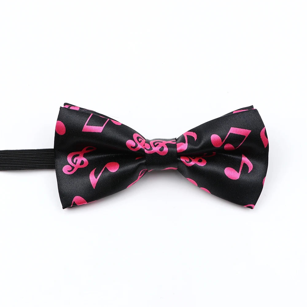 Musical Note Bow Tie Guitar Piano Stave Adult Children Bowtie Novelty Handmade Butterfly Wedding Party Men Gift Accessories