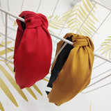Fashion Top Knot Satin Headbands Wide Fabric Makeup Hairbands for Women Girls Ladies Washing Hair Hoops Bezel Hair Accessories