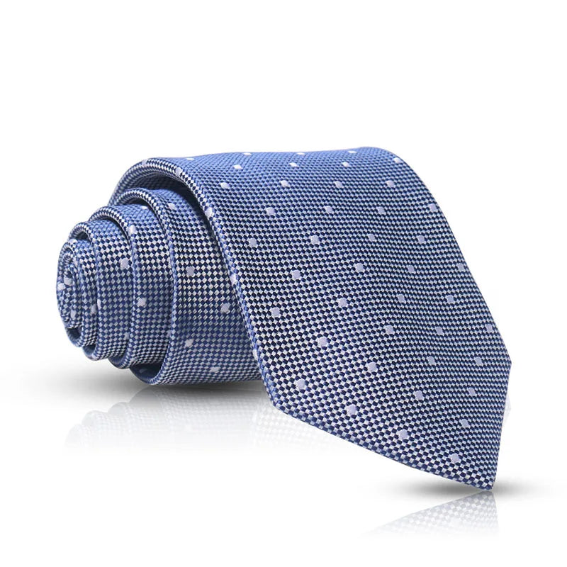 HUISHI 8cm Dot Neckties Skinny Fashion Business Men Polyester Microfiber Neck Tie Polka Check Men Neckie For Gentlemen Wedding