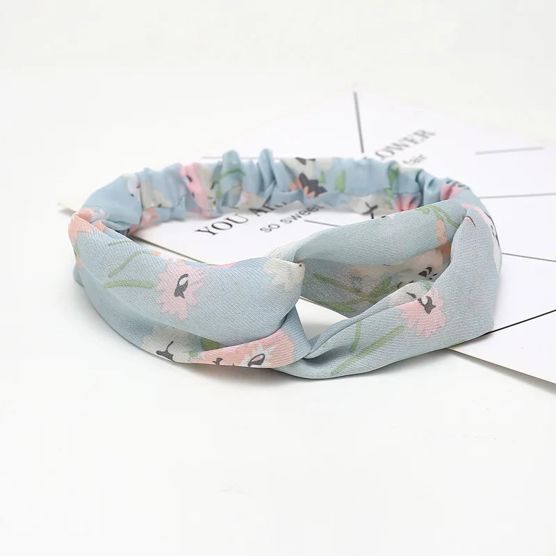 2020 Fashion Bohemian Headband Print Hairbands For Women Girls Vintage Cross Knot Turban Bandanas Headwear Hair Accessories
