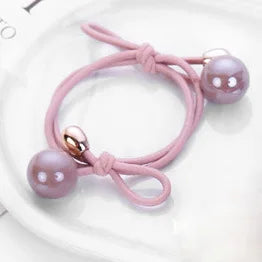 Pink Elastic Hair Bands Cute Rabbit Round Beads Heart Strawberry Rubber Band For Baby Girls Children Women Hair Accessories Gift