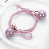 Pink Elastic Hair Bands Cute Rabbit Round Beads Heart Strawberry Rubber Band For Baby Girls Children Women Hair Accessories Gift