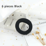 6Pcs/Lot Solid Color Basic Rubber Bands Simple High Elastic Hairband Girls Headwear Headband Fashion Women Gum Hair Accessories