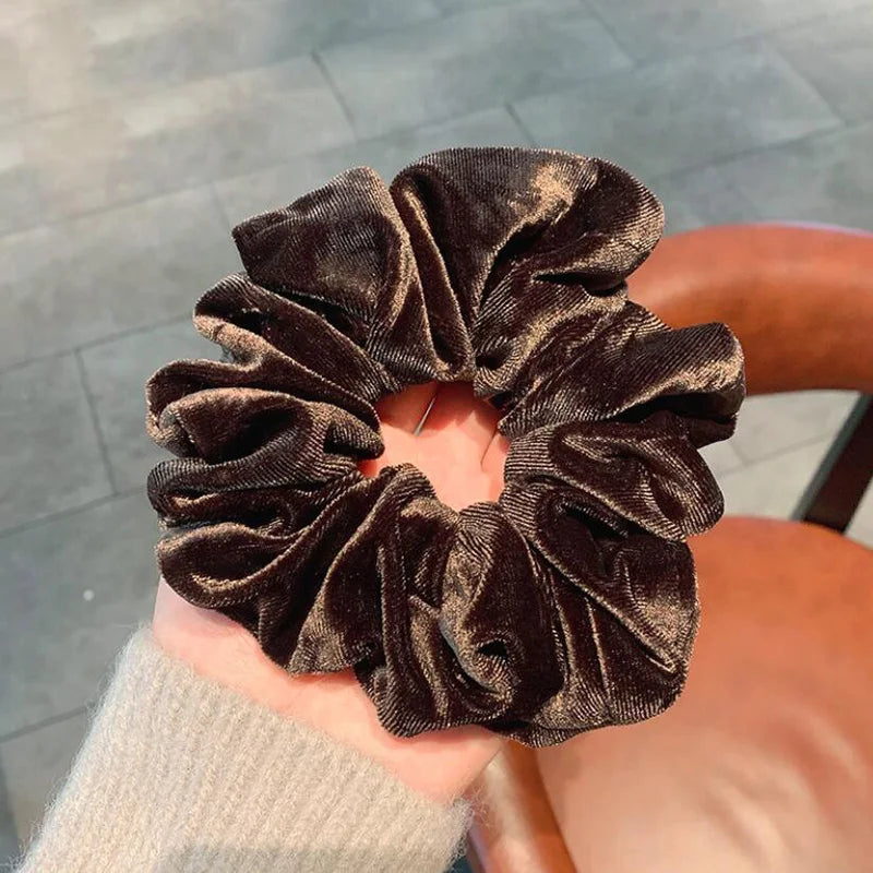 1 Piece Big Size Velvet Scrunchies Girls’ Hair Ties Women Hair Elastics Rubber band hair Accessories Ponytail Holder Hair Rope