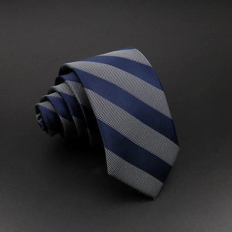 Men Jacquard Woven Tie Classic Plaid Striped Ties Fashion Polyester Necktie For Wedding Business Party Suit Dress Gravatas Gift