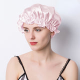 Large 100 Silk Sleeping Cap For Women Hair Bonnets Head Cover Hair Loss Hats Luxury Silk Bonnets Night Hair Wrap Mulberry Silk
