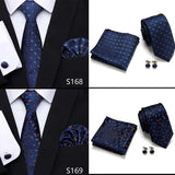 Newest style Green Tie For Men Holiday Present Tie Pocket Squares Set Necktie  Striped Wedding Accessories Man