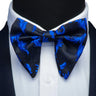 Ricnais Fashion Silk Pasley Floral Big Bowtie Yellow Red Jacquard Bow Tie For Men Business Wedding Party Ties Gigt Accessories