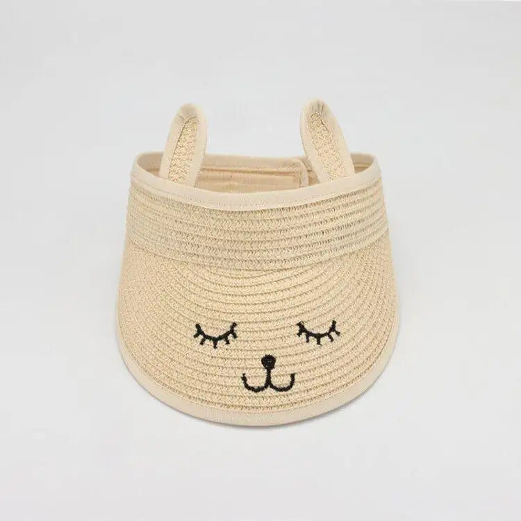 Cartoon Floppy Sun Hat for Kids Summer Beach Cap Sunshade Visor Top Unisex Baby Girl Boy Children's Sun Protection Accessory