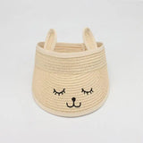 Cartoon Floppy Sun Hat for Kids Summer Beach Cap Sunshade Visor Top Unisex Baby Girl Boy Children's Sun Protection Accessory