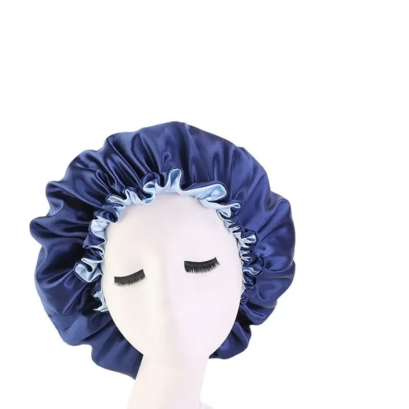 Double-Sided Sleeping Hat Adjustable Nightcap Bathing Hat Girl Sleep Protector Tool