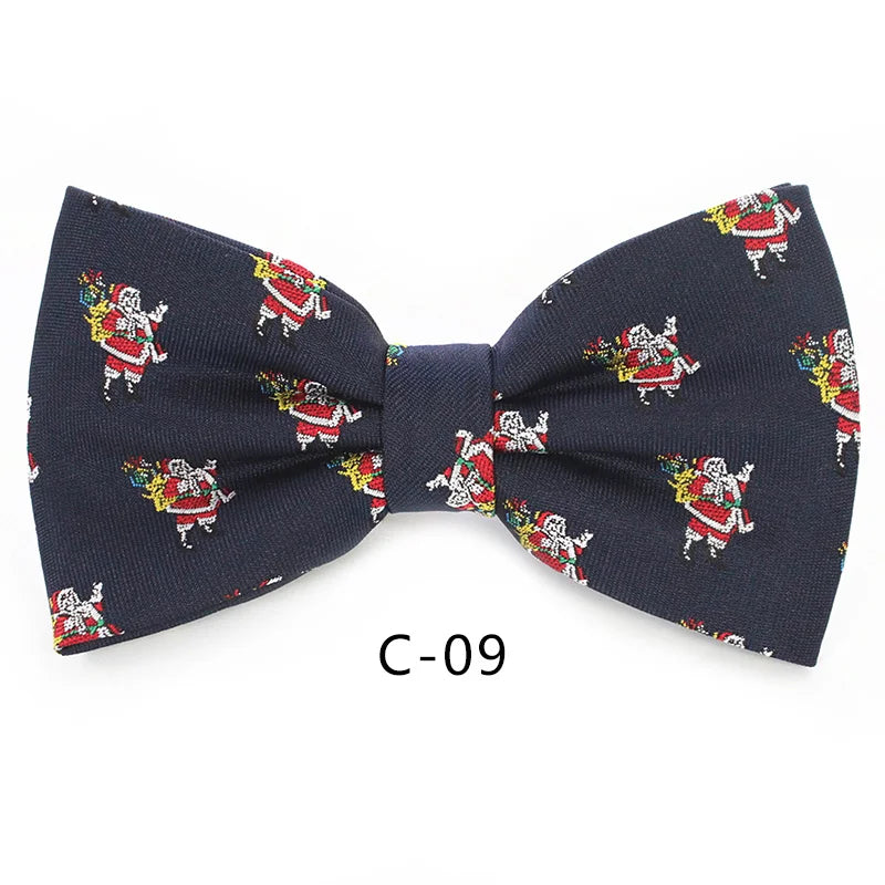 JEMYGINS Christmas Bow Ties for Mens Shirt  Snowflake Christmas Tree Pattern Men Silk Bow Tie  Christmas Party Gift