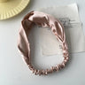 Satin Silk Solid Cross Top Knot Headband Elastic Hair Band Women Girls Scrunchies Hairband Turban Bandanas Hair Accessories New