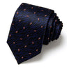 Brand 100% Silk New Men's Tie 7.5cm Blue Necktie Green & Orange Silk Gravatas For Men Paisley Floral Fit Wedding Workplace Slim