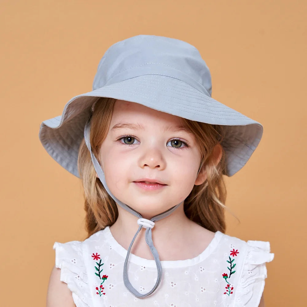 Summer Baby Sun Hat Baby Sun Hat for Girls and Boys Outdoor Anti UV Kids Beach Caps Bucket Cap