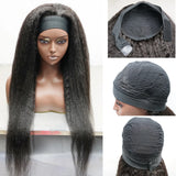 Machine Made Wigs Natural Color Wig Human Hair Deep Wave Glueless None Lace Front Curly Wave Wig Brazilian Virgin Hair