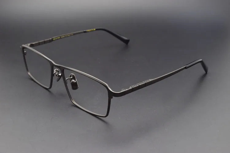 Pure Titanium Glasses Frame Men Titanium Alloy Prescription Eyeglasses Silver Super Light Spectacles Optical Glasses Frame