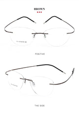 Titanium Prescription Glasses Ultra Light Eyewear Optical Glasses Frame for Male and Female Clear Lenses