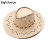 Western Cowboy Hat for Men Women Kids Fedora Outdoor Wide Brim Faux Leather Summer Wide Brim Beach Travel Cap Black White Pink