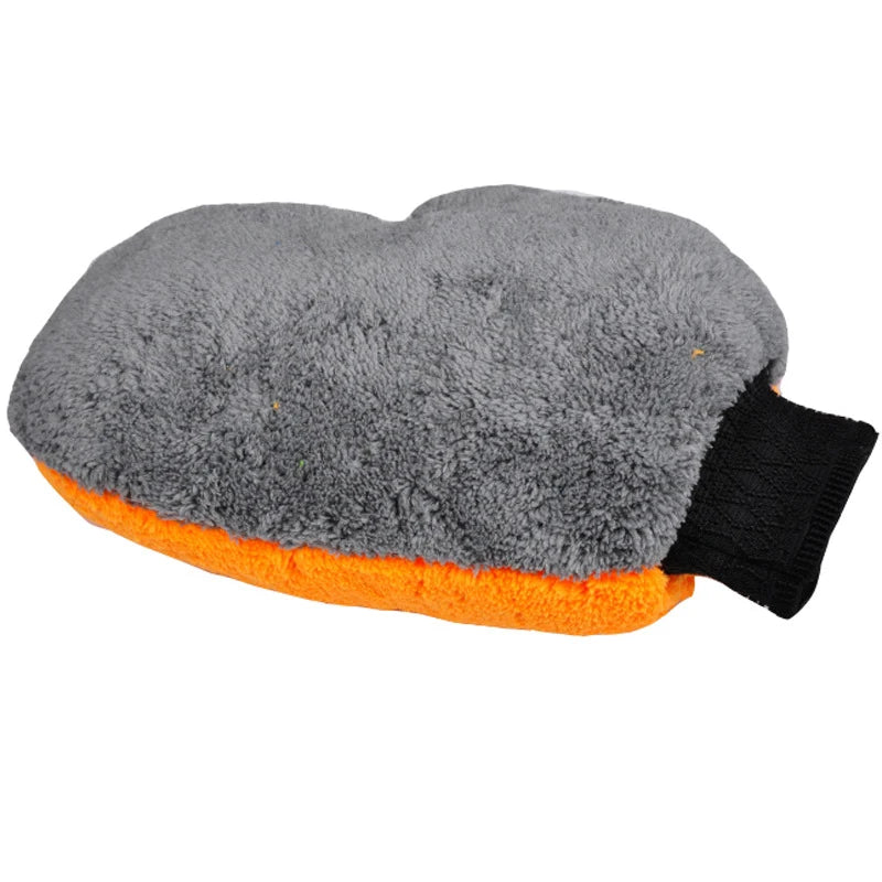 Car Wash Gloves Microfiber Coral fleece  Cleaning Wash Tools Thick Wipe Cloth Auto Care Double-faced Glove Cleaning Mitt