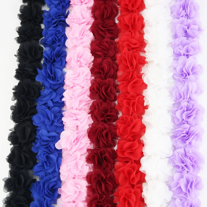 (1 meter) Chiffon Mesh Lace Fabric Webbing Party Decoration Flower Diy Gift Ribbons Crafts Non-woven Fabrics Base