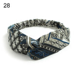 New Fashion Women Girls Bohemian Hair Bands Print Headbands Vintage Cross Turban Bandage Bandanas HairBands Hair Accessories