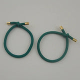 10PCS 5mm Knotted Twilled Elastic Hair Bands Golden Ends Hair Ties for fashion girls elasticity ponytail holders hair scrunches